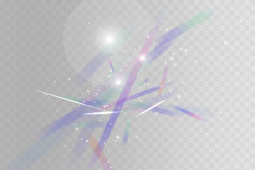 Wall Mural - png prism, radiant rainbow, ray reflection, shiny spectrum, streaklight crystal png, glass effect, s