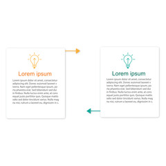 Wall Mural - business infographic template with 2 options, steps,process chart.