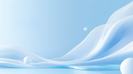 Abstract Blue Wave Background