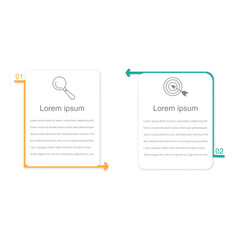 Wall Mural - business infographic template with 2 options or steps.