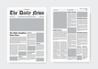 © plus _ stocks - newspaper template old style. the daily newspaper vintage design template