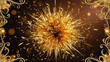 © Abdul - Gold confetti sparkling explosion in vibrant mood for celebration and party concepts.decoration ornaments design.die cut