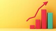 © Natalia - variable cost concept. Digital chart illustrating cost of capital changes over time, historical trend, 3D illustration