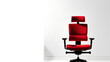© Rsquare stock - red armchair hiring poster, hiring copy space background, red chair copy space, hiring chair, hiring advertisement, office recruitment, job advertisement