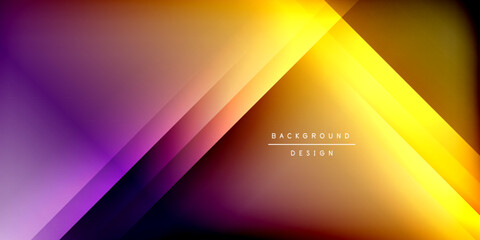 Wall Mural - Dynamic shadow lines geometric shapes