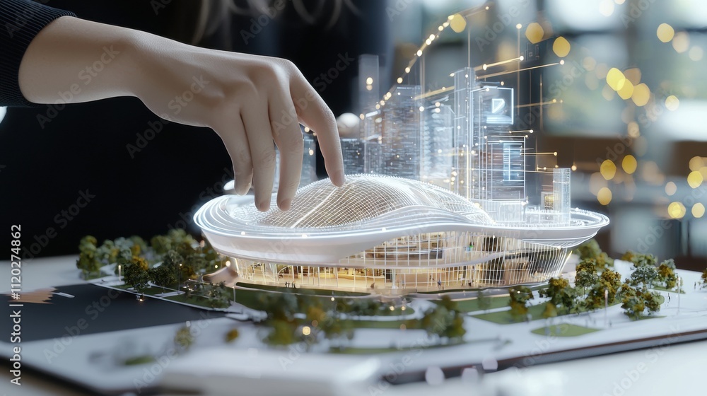 Showcasing a futuristic smart city a 3d model of urban environment and ...