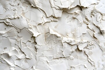 Sticker - Textured White Surface with Cracked Layers