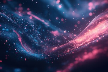 Wall Mural - A blue and pink swirl of light and dark blue and pink colors. Generative AI