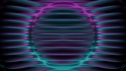 Wall Mural - a vibrant collection of abstract waves in purple and teal, ideal for artistic vision. design