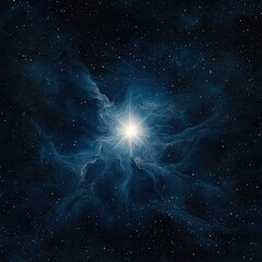 hand-drawn starry sky, white stars on a dark blue background