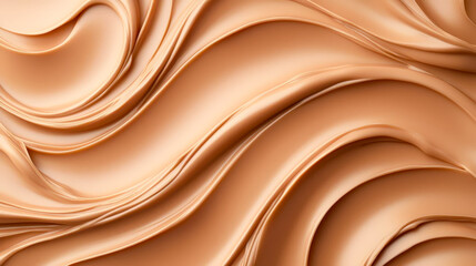 Poster - Rich cream texture swirls elegantly across a surface showcasing smoothness and warmth in natural light