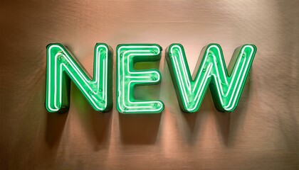 Wall Mural - a bold green neon sign displaying the word 
