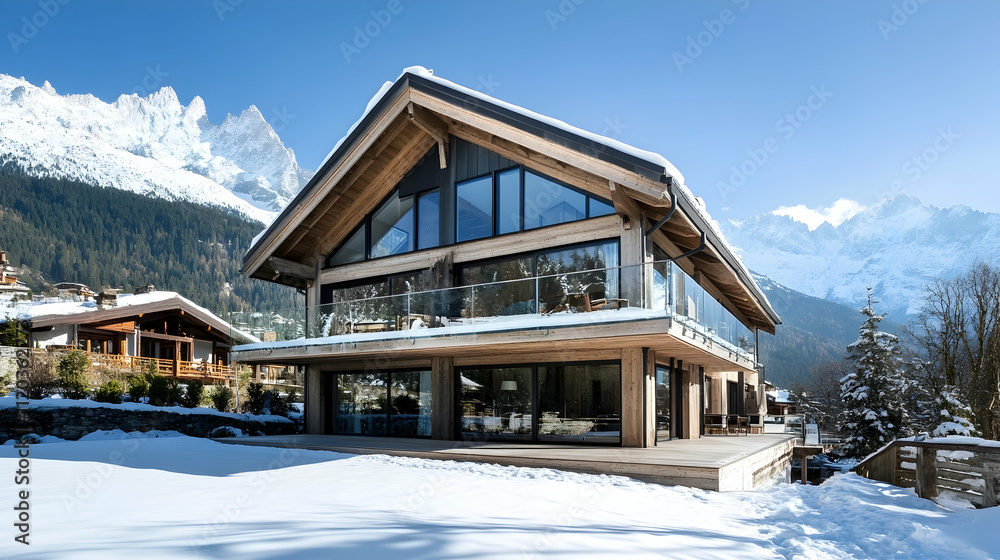 Hillside Alpine Chalet with Glacier Views, Modern Verbier Mountain ...