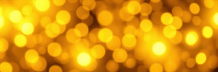 Wall Mural - Golden bokeh lights create a warm ambiance during a festive celebration at night