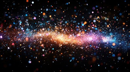 Wall Mural - Colorful cosmic dust and nebula.