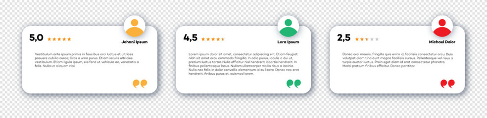 feedback box, bubble testimonial banner, quote, infographic. social media post template vector 10 ep
