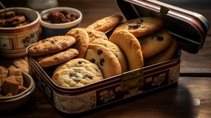 A photo of a selection of freshly baked cookies