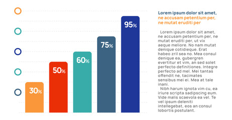 Wall Mural - colorful bar graph illustrating rising percentages, symbolizing positive growth and effective busine