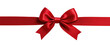 © PixieSnaps - Red Satin Ribbon Bow PNG - Transparent Image of Vivid Decorative Gift Wrapping Accessory for Celebrations and Decorations