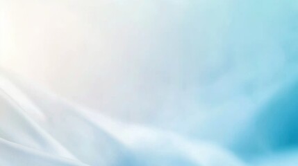 Leinwandbilder - A single fold of white fabric displays a soft, inviting texture, set against a calming pastel backdrop that enhances feelings of tranquility and peace