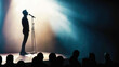 © Veerapat - Silhouette of Person Singing on a Stage