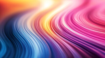Poster - Abstract Vibrant Gradient Waves Creating an Artistic Flow of Colors : Generative AI