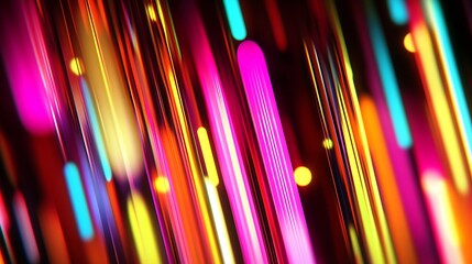 Poster - Colorful Speed Lines Illuminated Art Design for Dynamic and Energetic Visual Projects : Generative AI