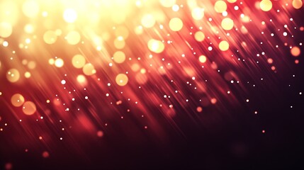 Poster - Luminous orange and red bokeh light particle background for festive occasions : Generative AI