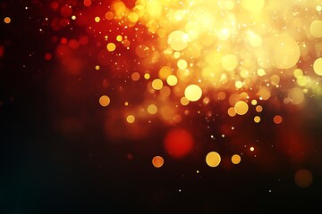 Poster - Beautiful Bokeh Background with Vibrant Light Circles in Warm Colors : Generative AI