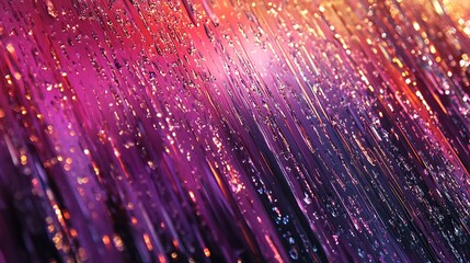 Fototapete - Abstract Colorful Rain on Window Artistic Light Effects and Water Drips : Generative AI