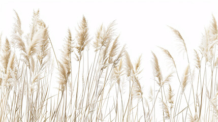 Naklejka na meble Natural Canadian Reedgrass: On white background, 3D rendering.