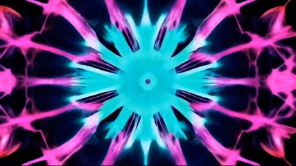 Wall Mural - animated abstract with colorful bursting light on blacj background.