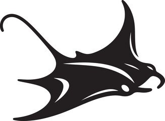 manta ray silhouette vector illustration design