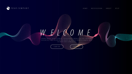 Wall Mural - abstract background for your landing page design. Minimal background for website designs