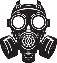 Gas Mask vector illustration, Respirator gas mask, Vector illustration