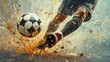 © arisa - Powerful Soccer Kick Mud Splash Action Shot