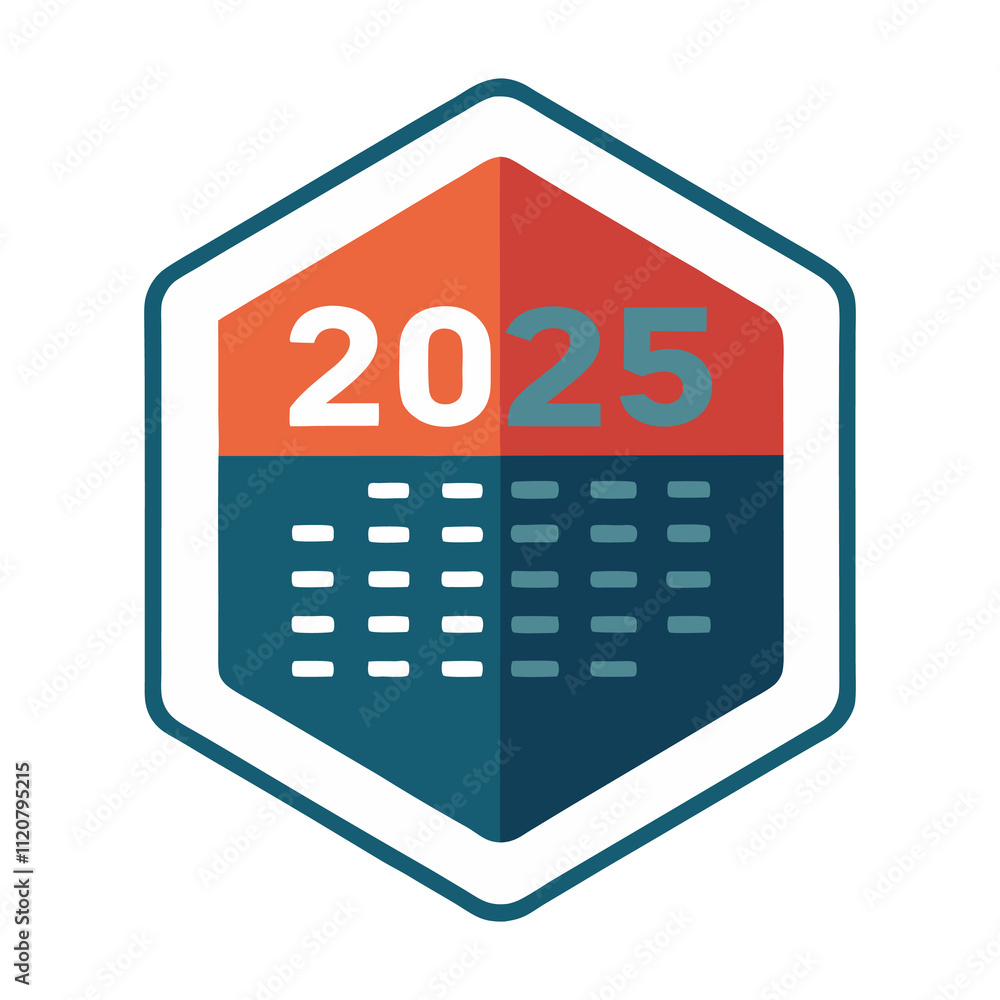 2025 Typography On Polygon Shape New Year Themed Vector Illustration ...