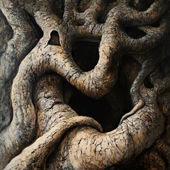 Wall Mural - intricate tree roots: a study in texture and form
