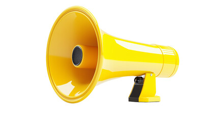 Wall Mural - Yellow megaphone isolated, cutout 