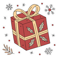 Wall Mural - Christmas gift box vector illustration Adobe Illustrator Artwork