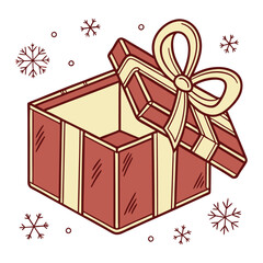 Wall Mural - Christmas gift box vector illustration Adobe Illustrator Artwork