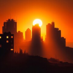 Sunset Silhouettes Use the sun to backlight buildings or landsca