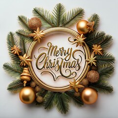Wall Mural - merry christmas typography design