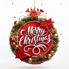Wall Mural - merry christmas typography design