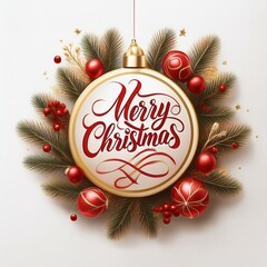 Wall Mural - merry christmas typography design