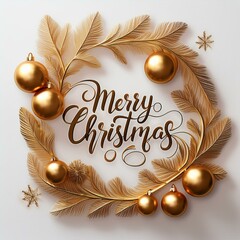 Wall Mural - merry christmas typography design