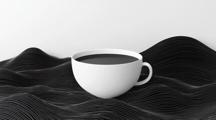 Wall Mural - fine line art illustrations transform mundane items into sleek, abstract forms with creative minimal