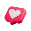 © Novita - 3d love post icon social media like symbol