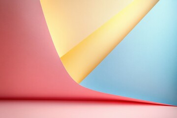 Aufkleber - Tranquil Abstract Background with Pastel Geometric Shapes and Soft Lighting