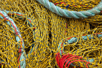 Wall Mural - tangled discarded fishing nets